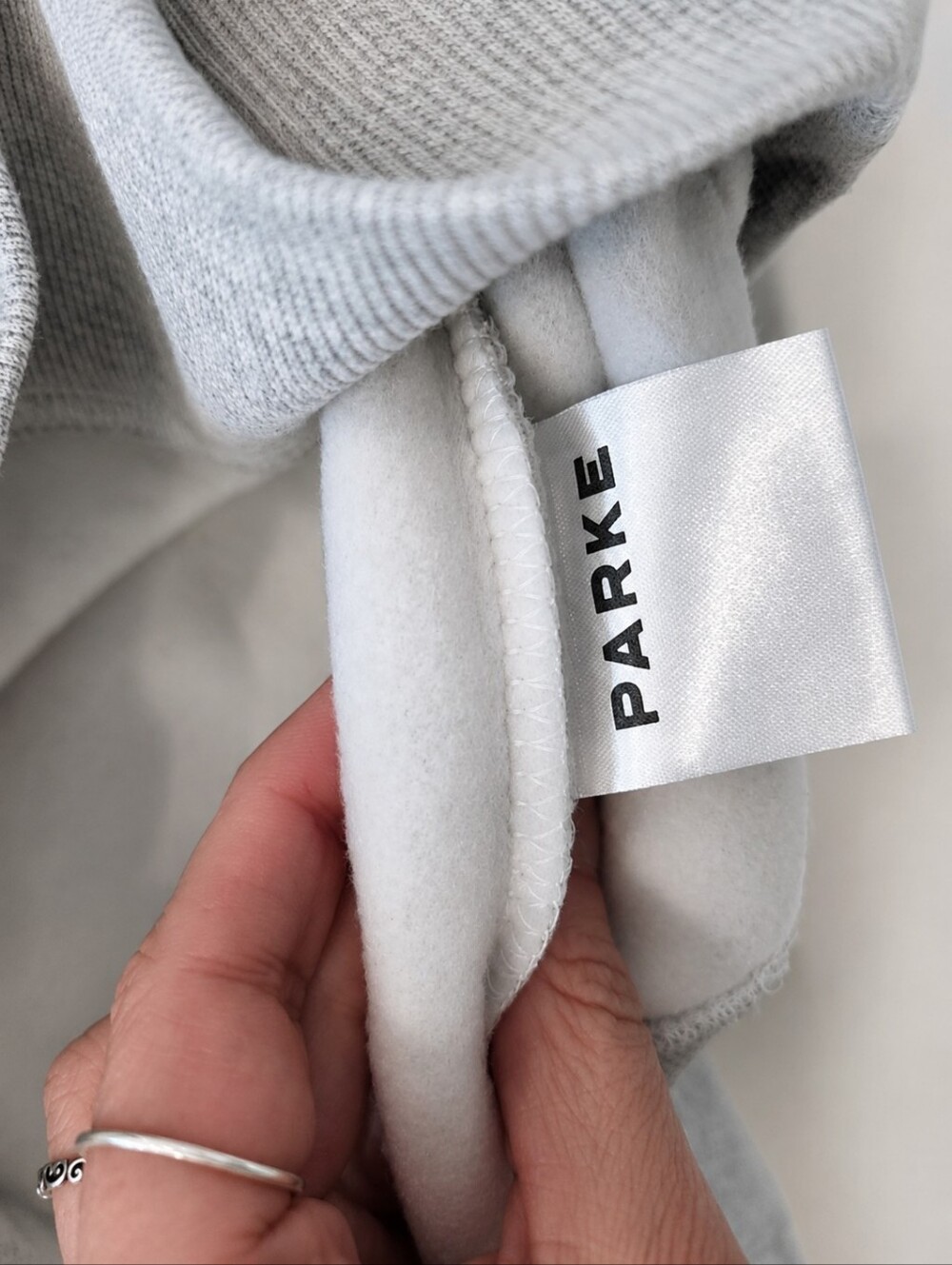 Parke Grey+ Amethyst Purple Letters Fleece Varsity Mockneck LXL- Nwt - Picture 4 of 6